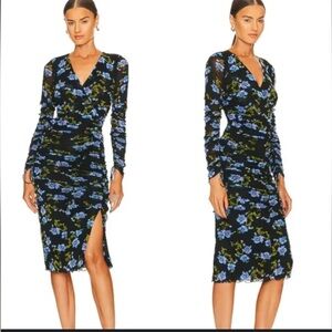 NWT Diane Von Furstenberg Women’s Rochelle Dress in August Floral Size Large